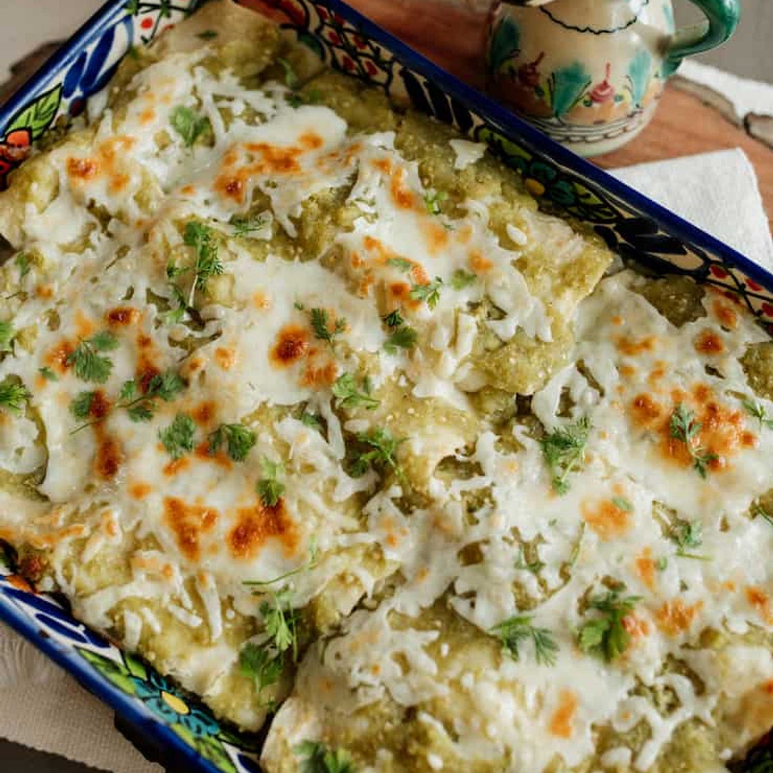 Shrimp Enchiladas with Salsa Verde