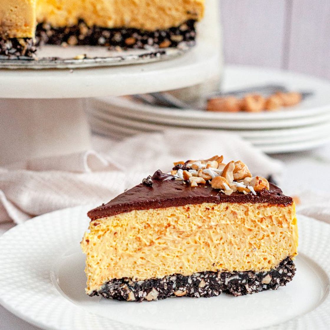 No-Bake Nanaimo Bar Cheesecake (Vegan & Gluten-Free)