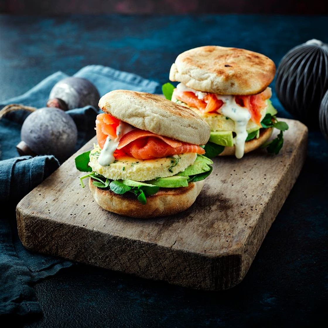 Smoked salmon and egg muffins