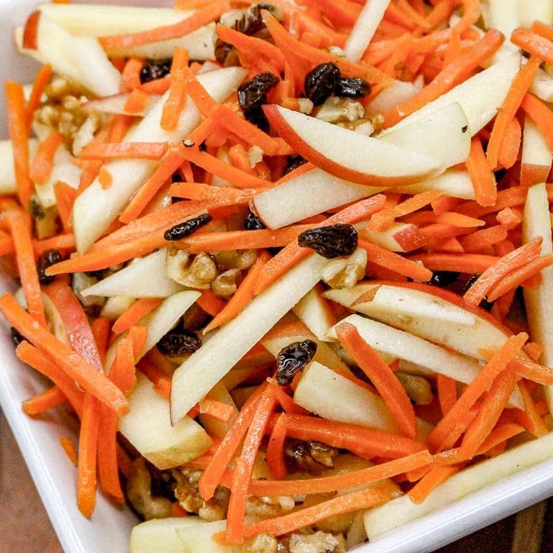 Carrot and Raisin Salad with Apples Recipe