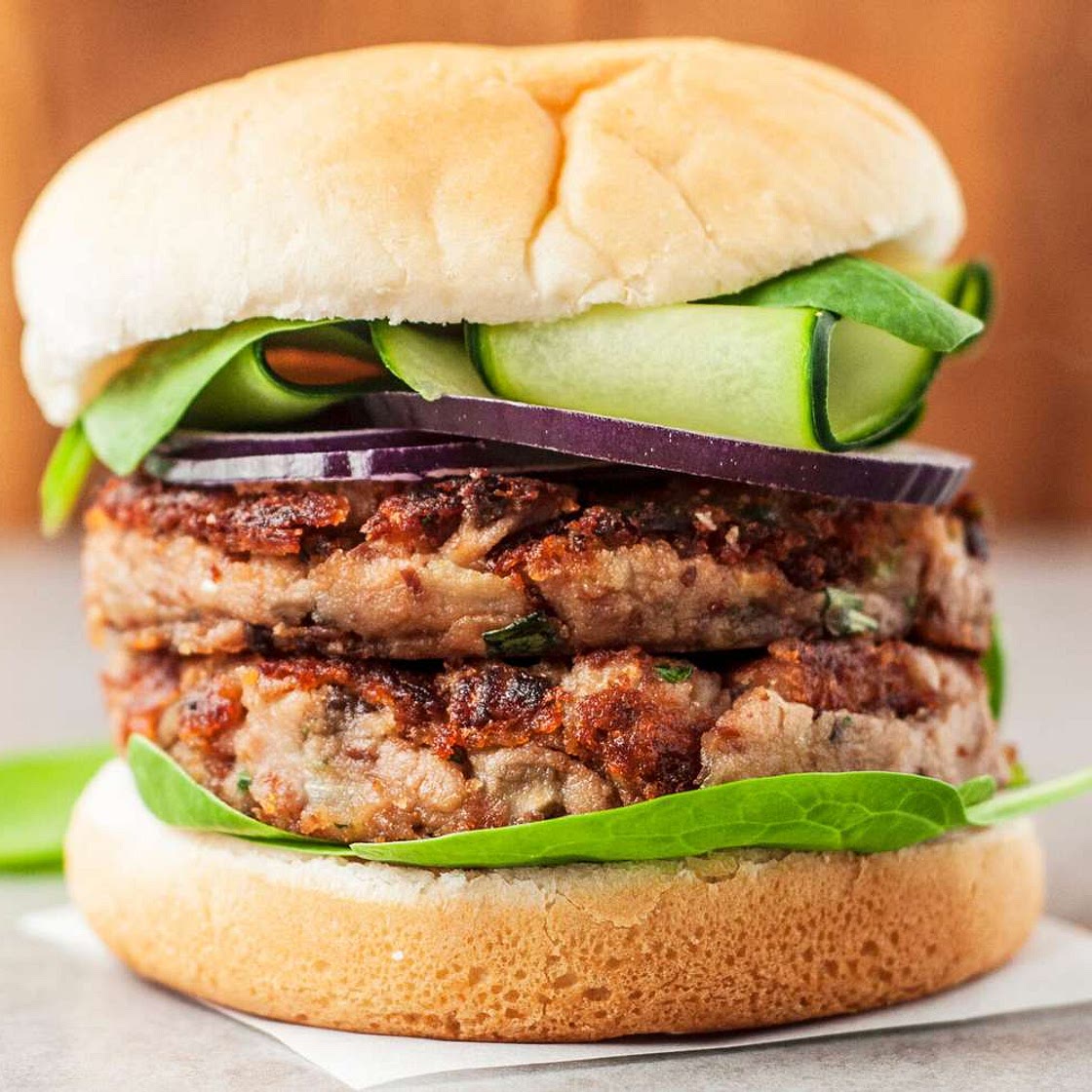 Vegan Mushroom Bean Burger