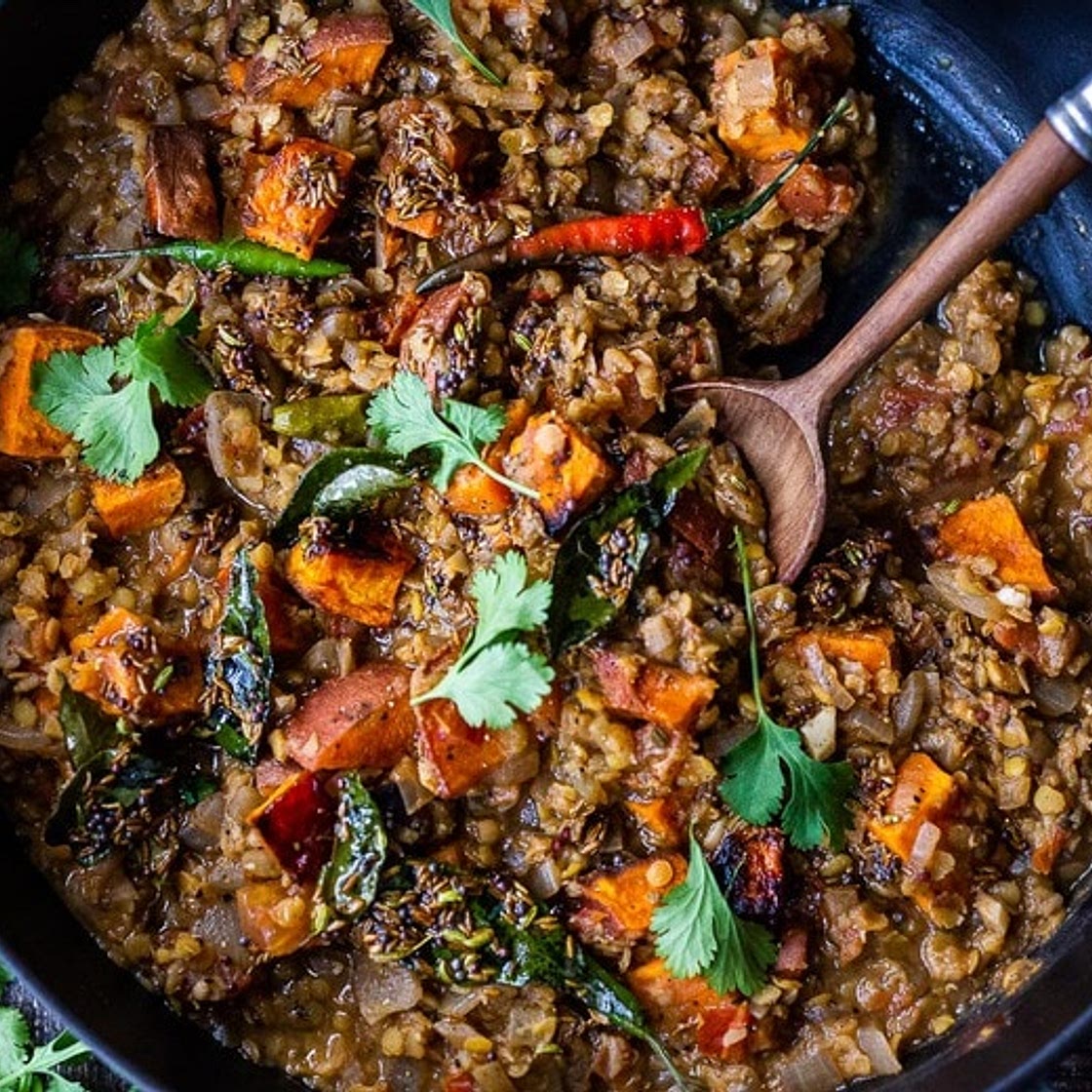 Lentil Dal with Sweet Potatoes