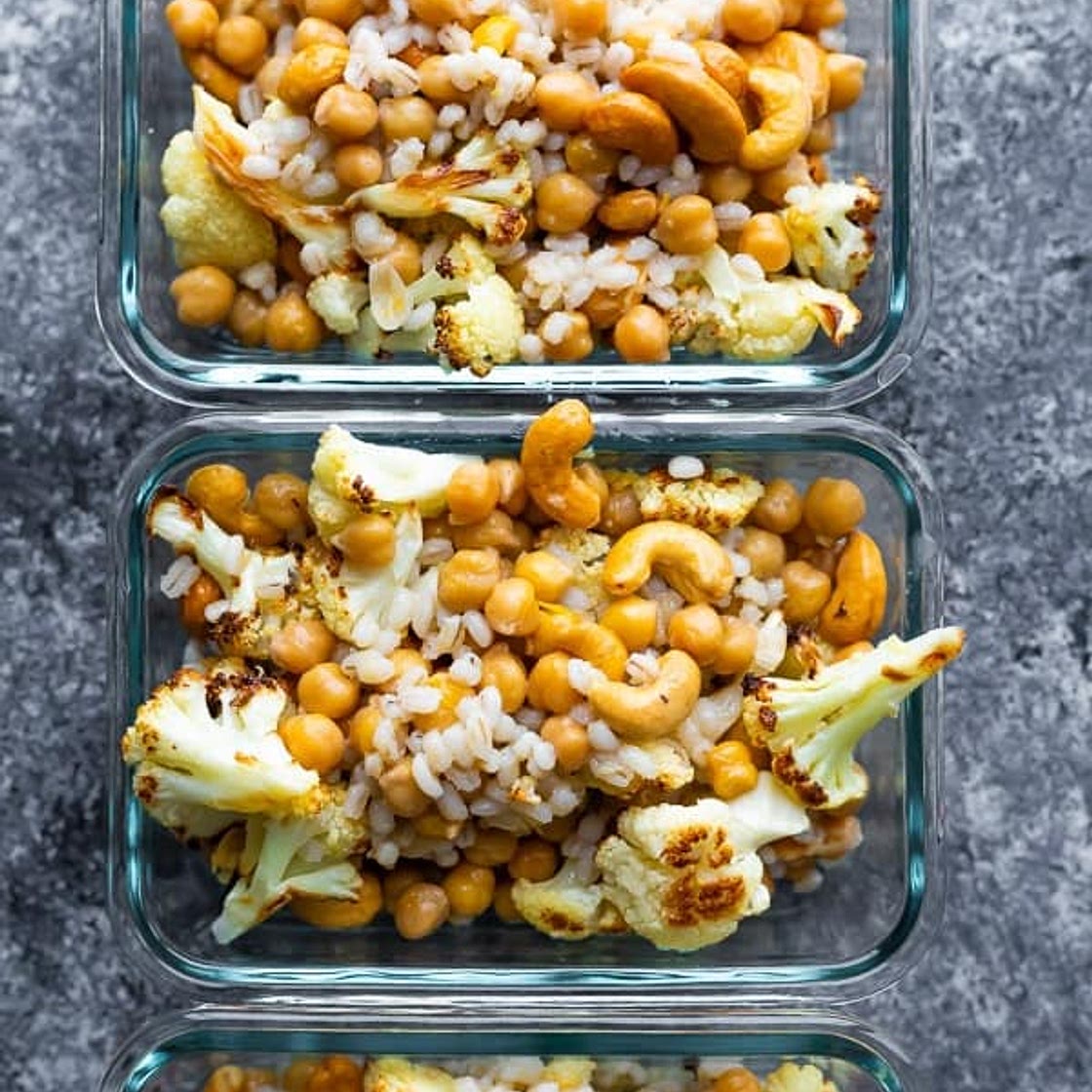 Cauliflower Cashew Lunch Bowls