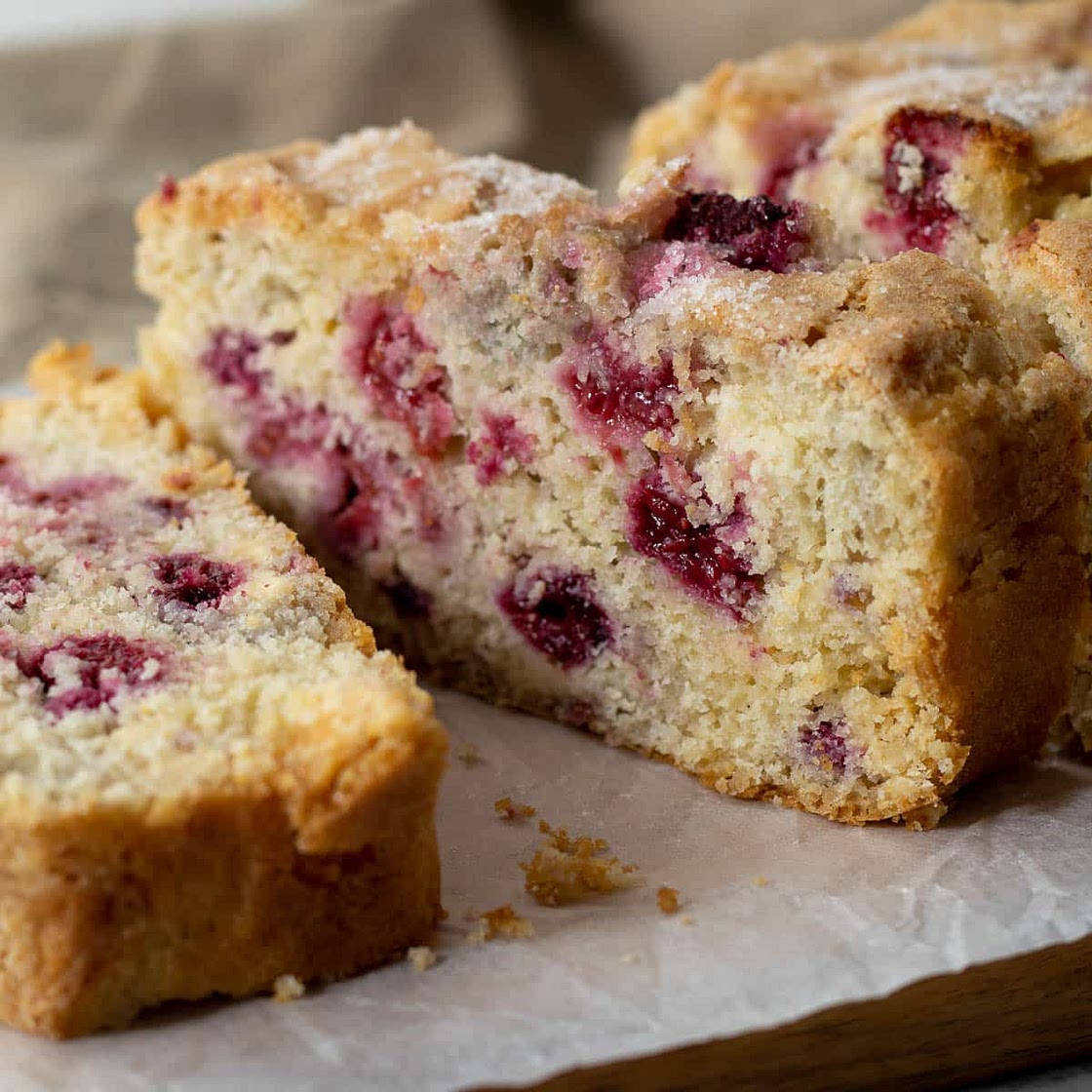 Raspberry and White Chocolate Loaf Cake