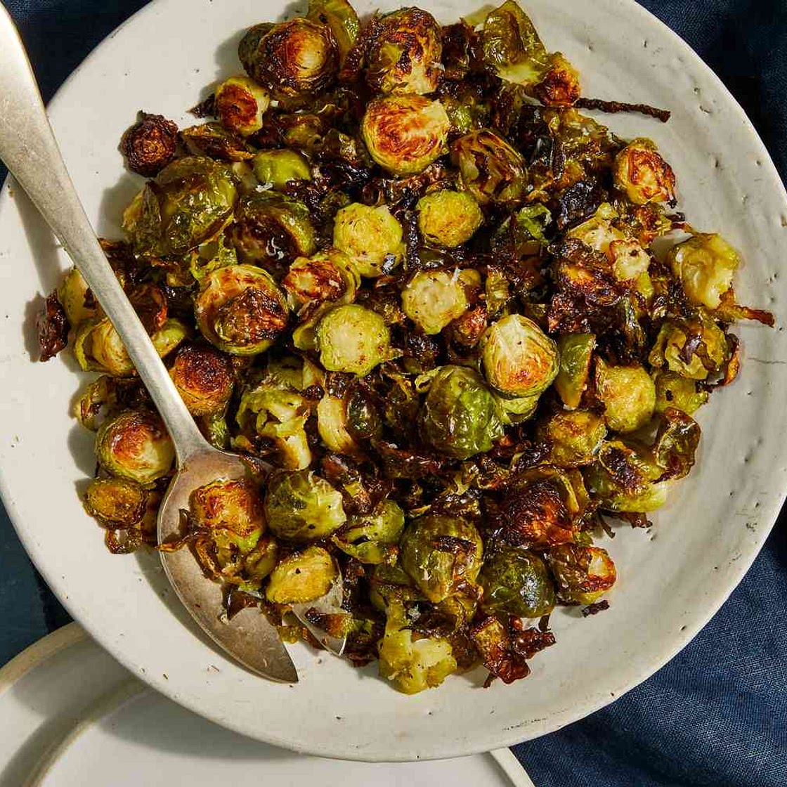 Shredded Parmesan Brussels Sprouts