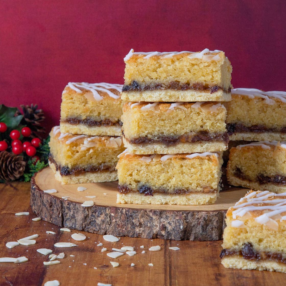 Mince Pie Bakewell Squares
