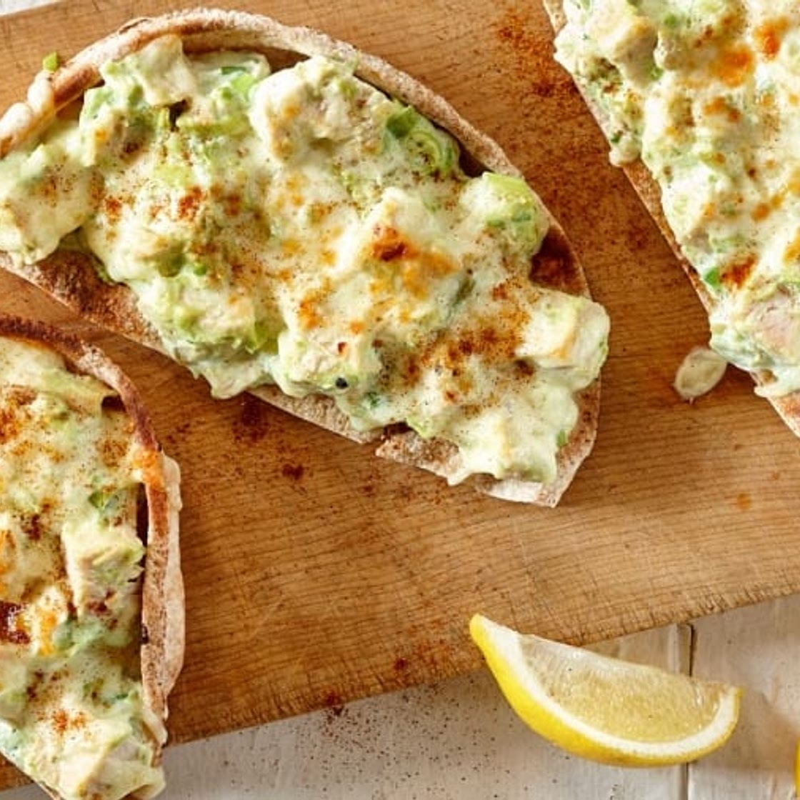 Open-faced Creamy Avocado Turkey Melt