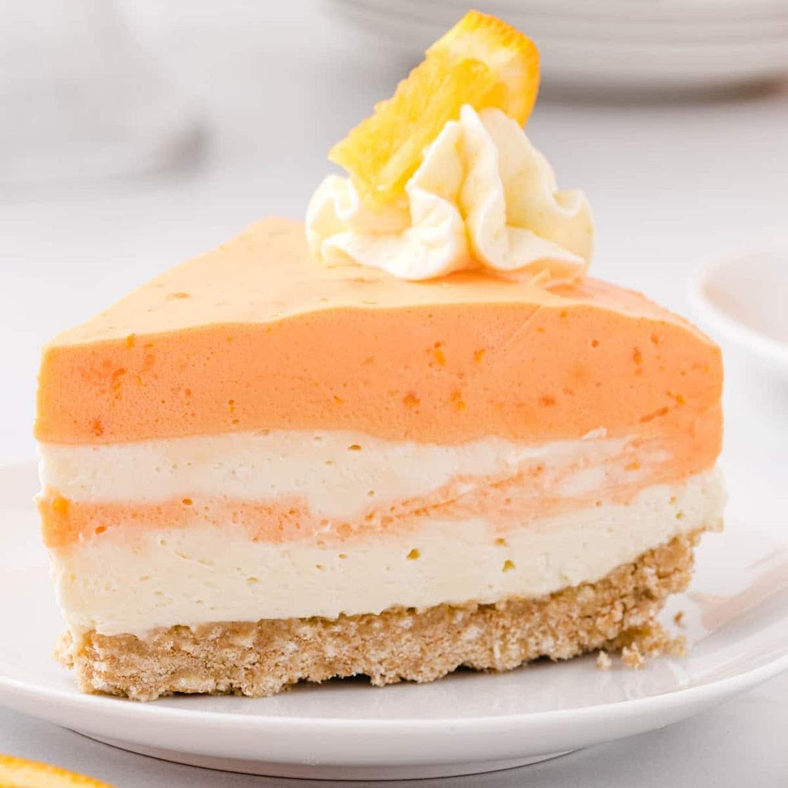 No Bake Orange Creamsicle Cheesecake