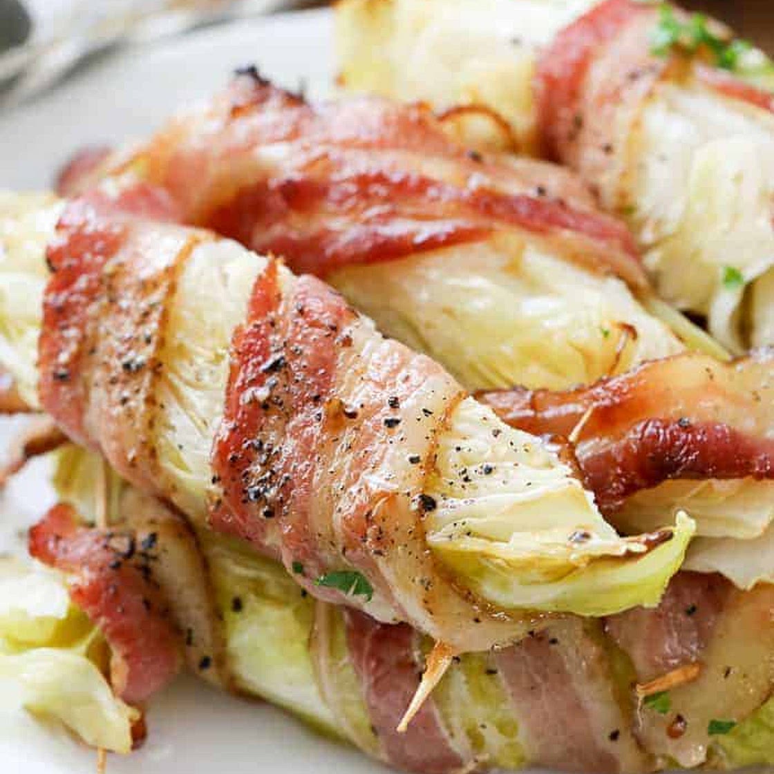 Bacon Wrapped Cabbage