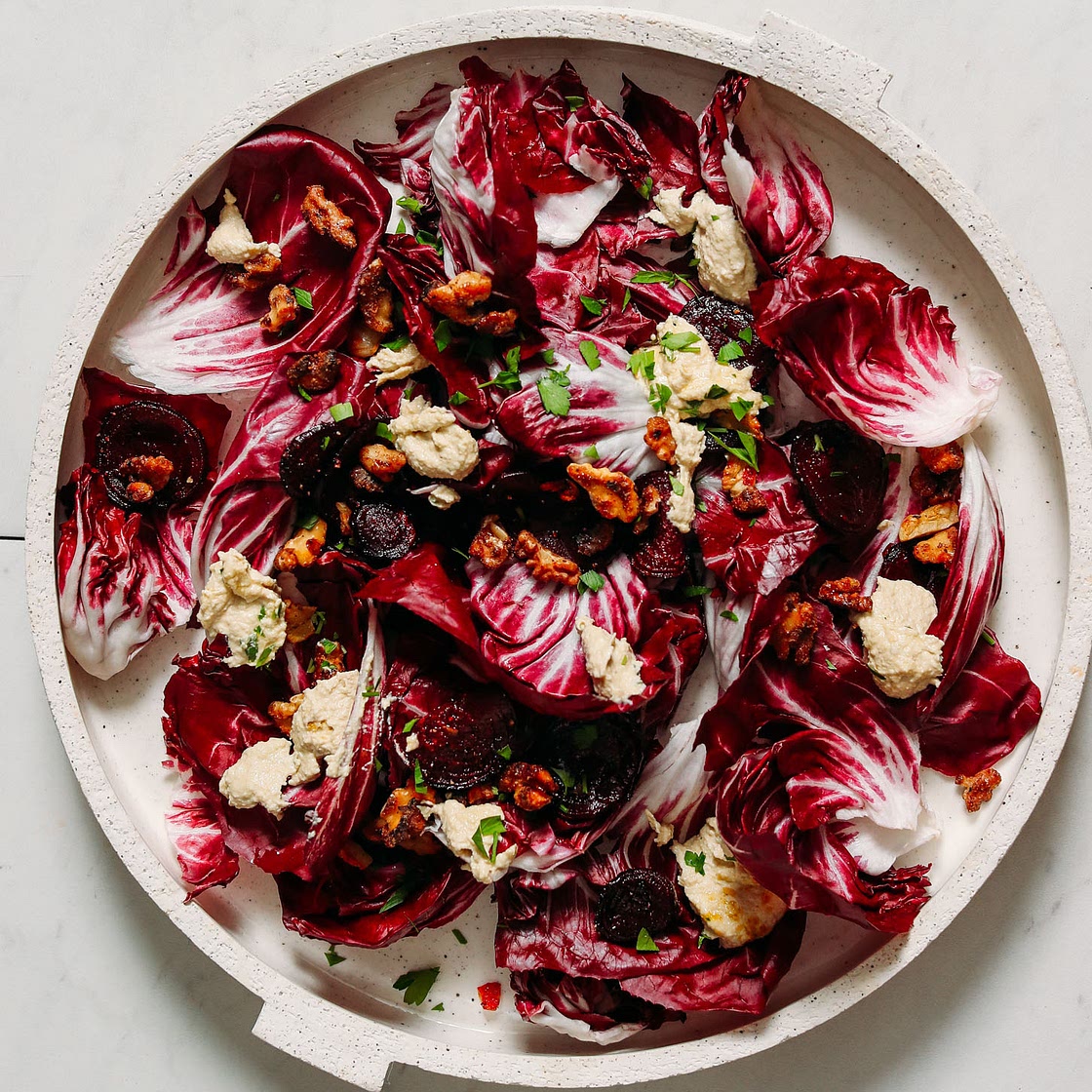 Radicchio Salad with Cashew Ricotta Dressing