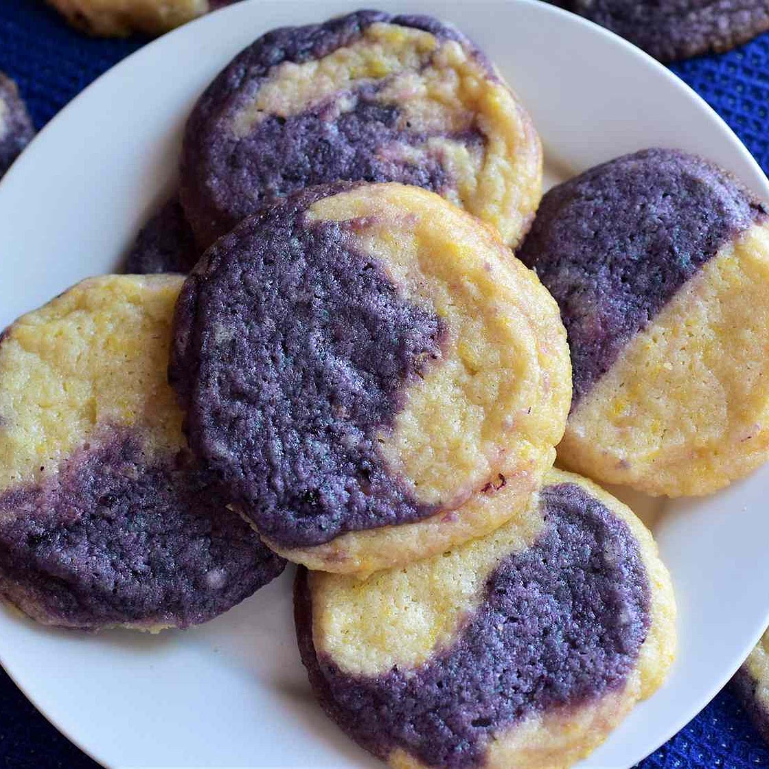 Lemon Blueberry Icebox Cookies
