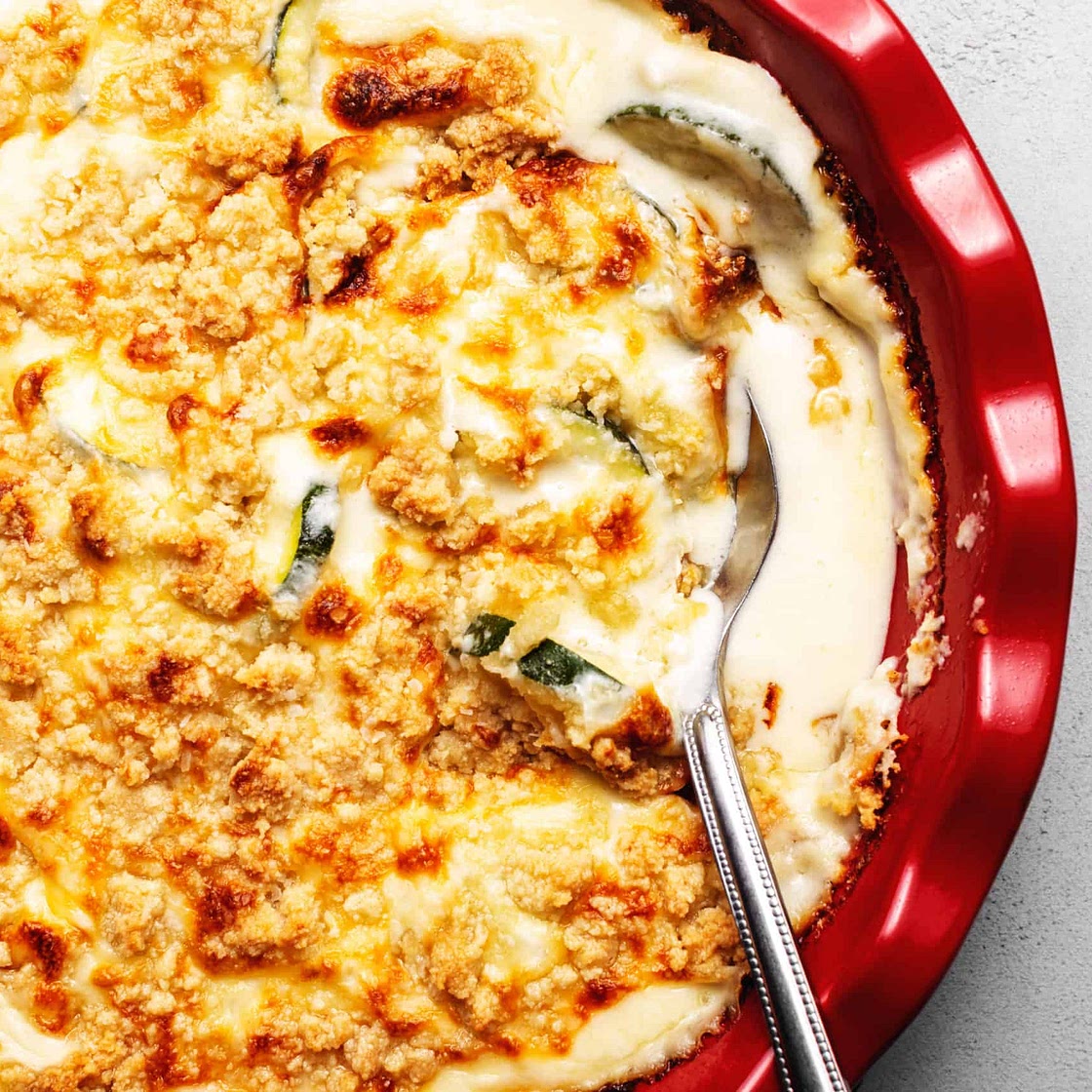 Super Cheesy Zucchini Casserole (Zucchini Gratin)