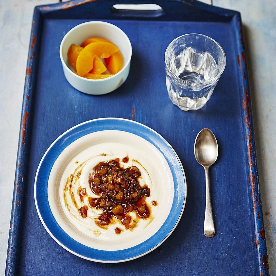 Helen’s pear & prune compote with yoghurt