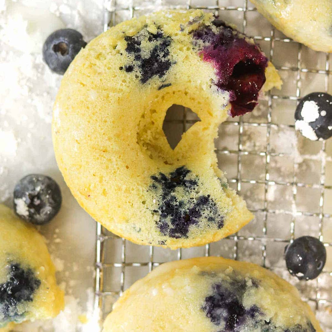 Best Ever Blueberry Cake Donuts