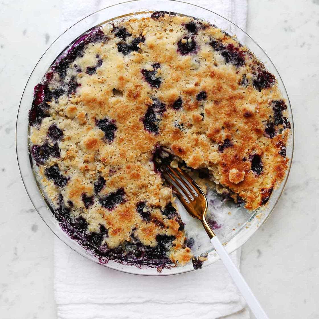 Overnight Baked Blueberry Muffin Oatmeal