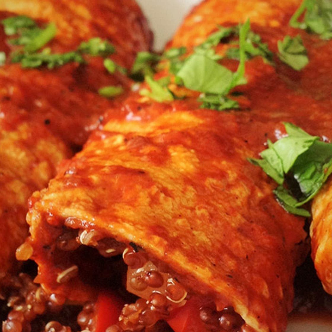Red Quinoa Enchiladas Rojas