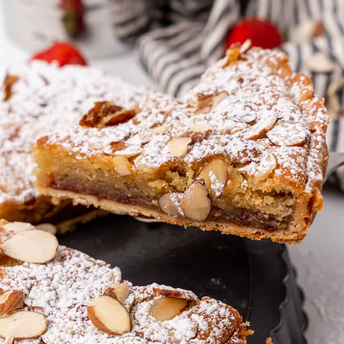 Jam Tart Recipe - (Bakewell Strawberry Tart)