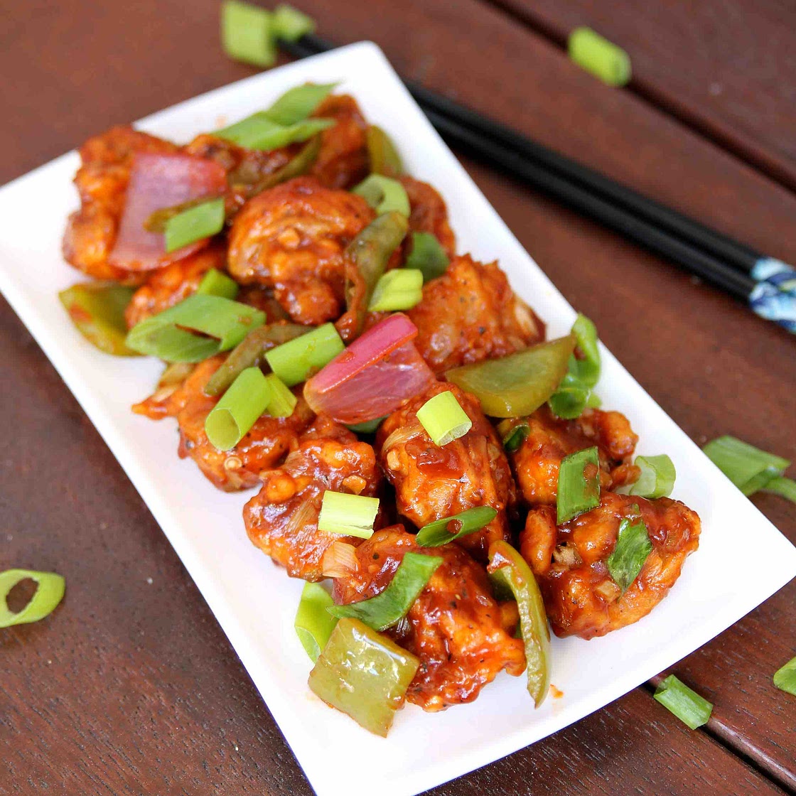 Chilli Mushroom Recipe | Mushroom Chilli Dry - Street Style