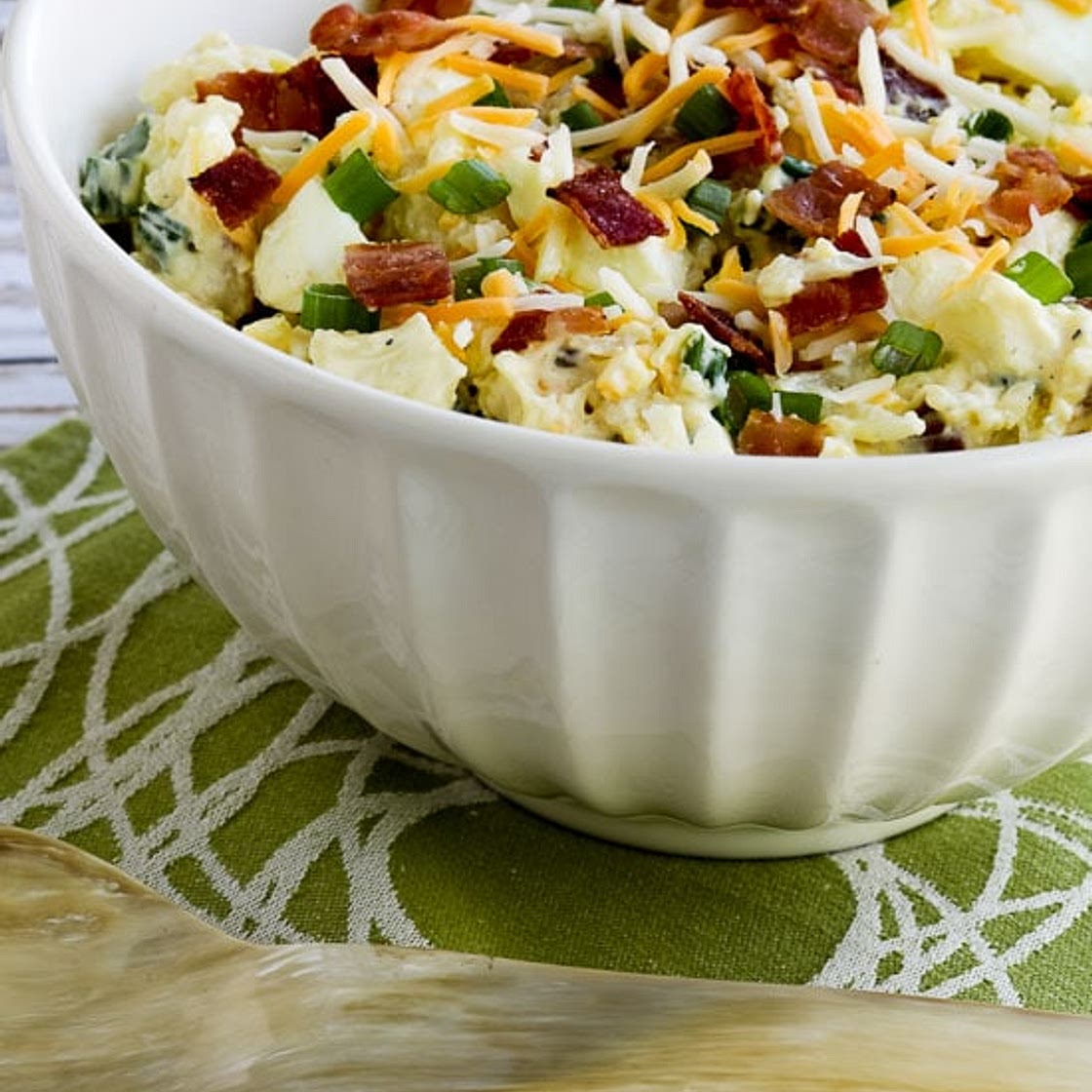 Loaded Cauliflower Mock Potato Salad
