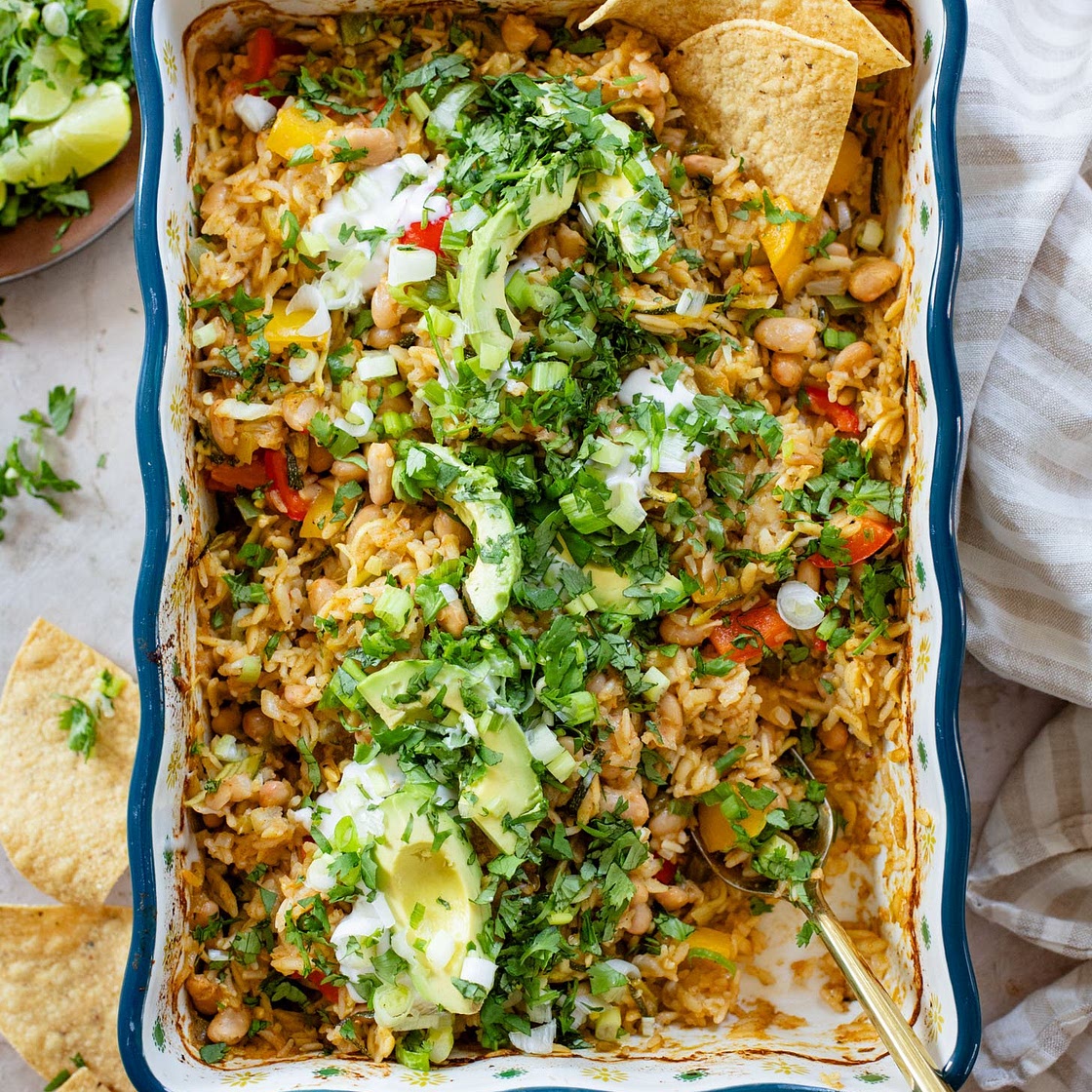 Green Chile Rice Bake
