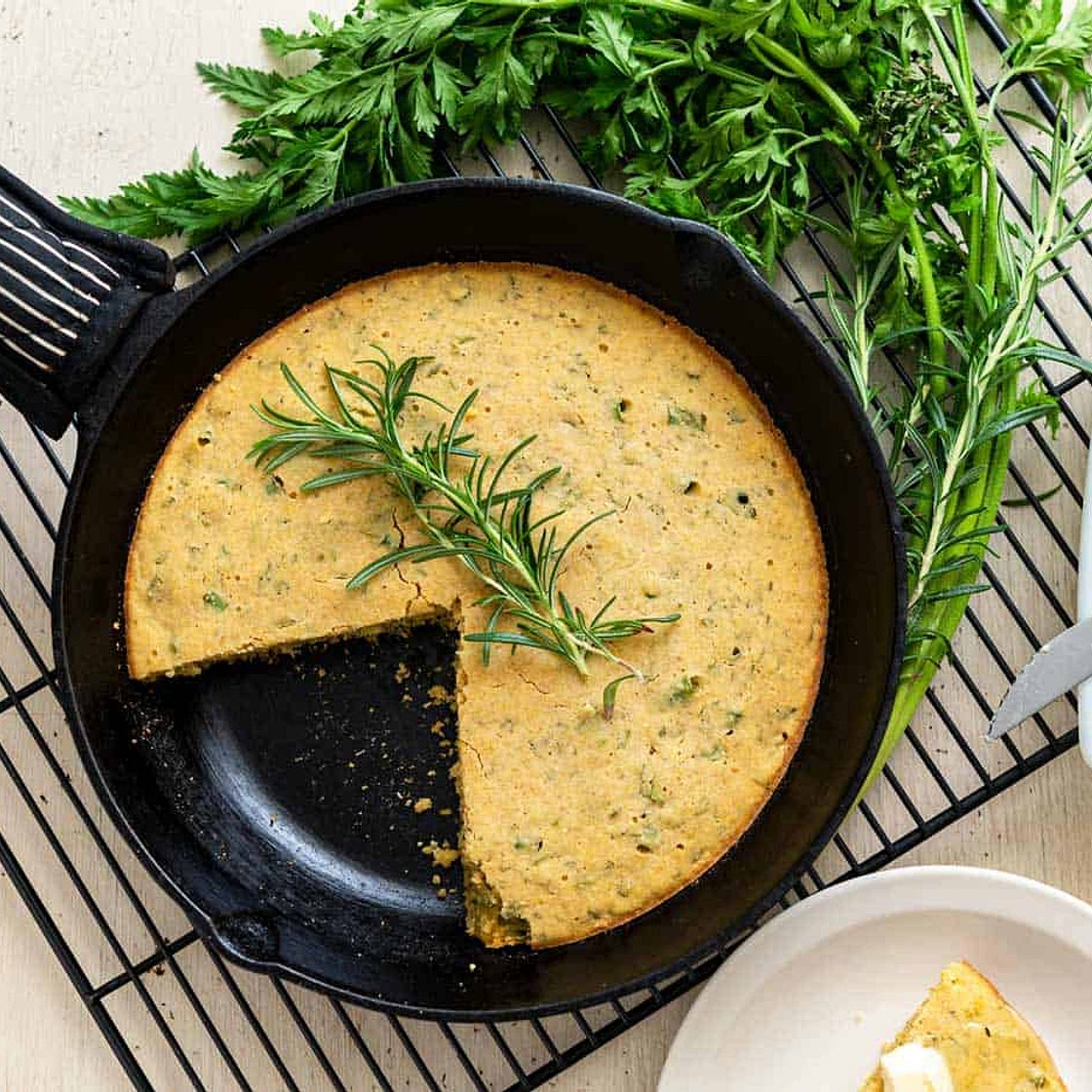 Carrot Top Herb Cornbread