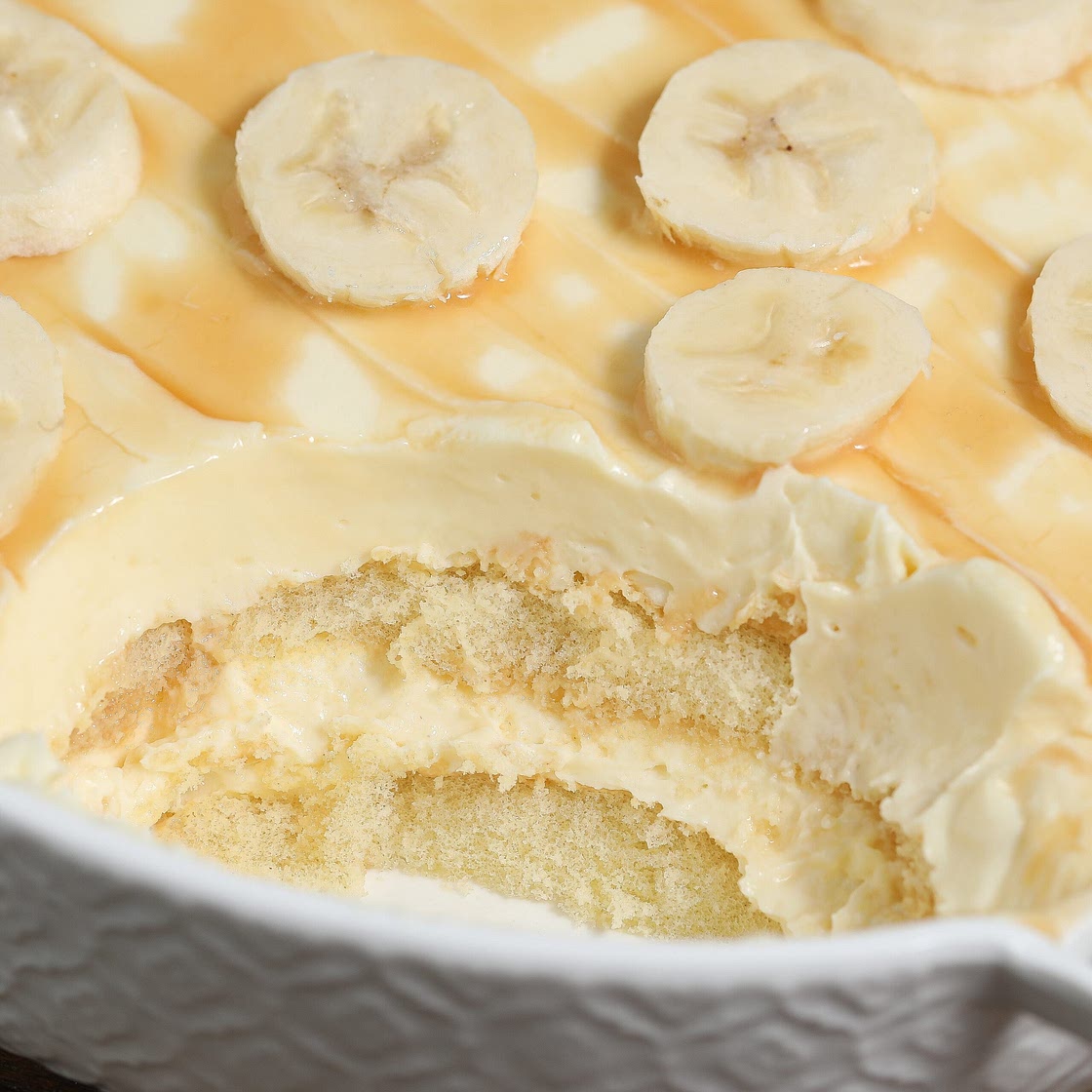 Banana Pudding Tiramisu with Caramel