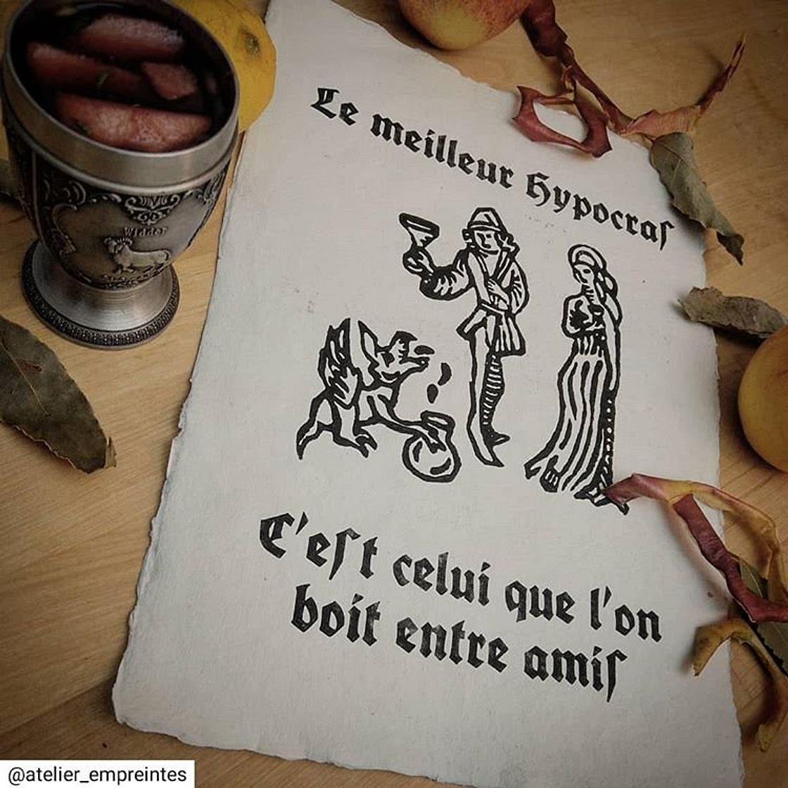 Ypocras selon le Ménagier de Paris (XIV°) - Recette 1