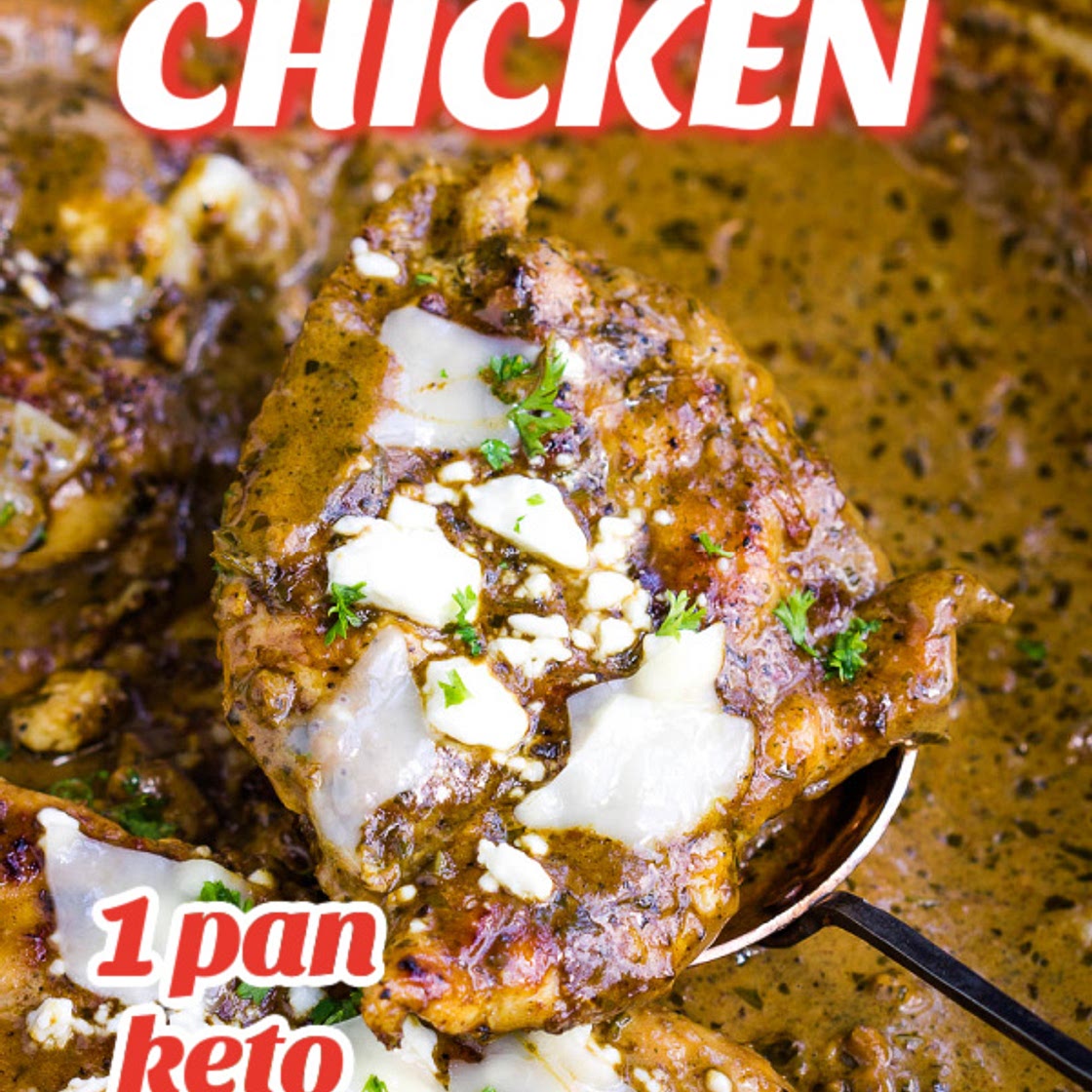 ONE PAN KETO PESTO CHICKEN