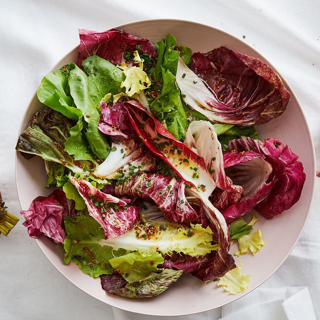 Escarole and Radicchio Salad with Honey-Mustard Vinaigrette Recipe