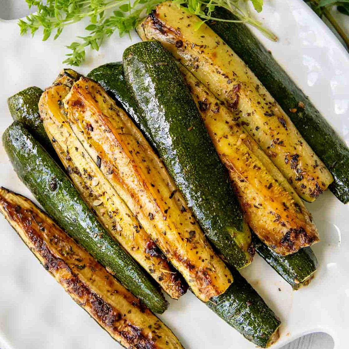 20 Minute Roasted Zucchini (Not Soggy!)