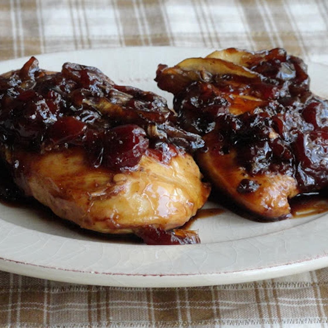 Chicken in Cherry Balsamic Sauce