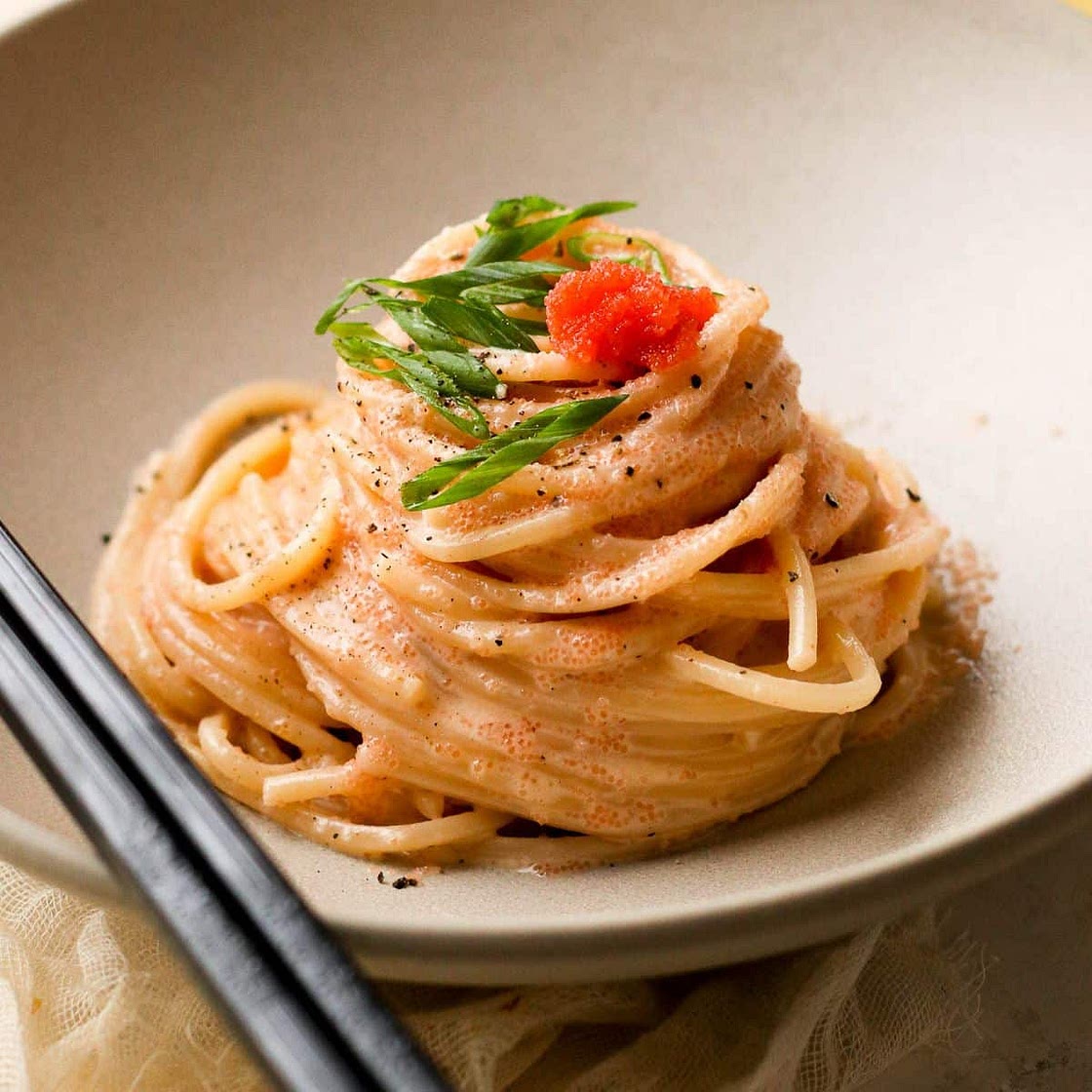 Mentaiko Pasta (Pasta with Cod Roe)