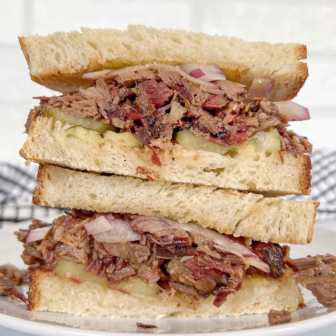 Leftover Brisket Sandwich