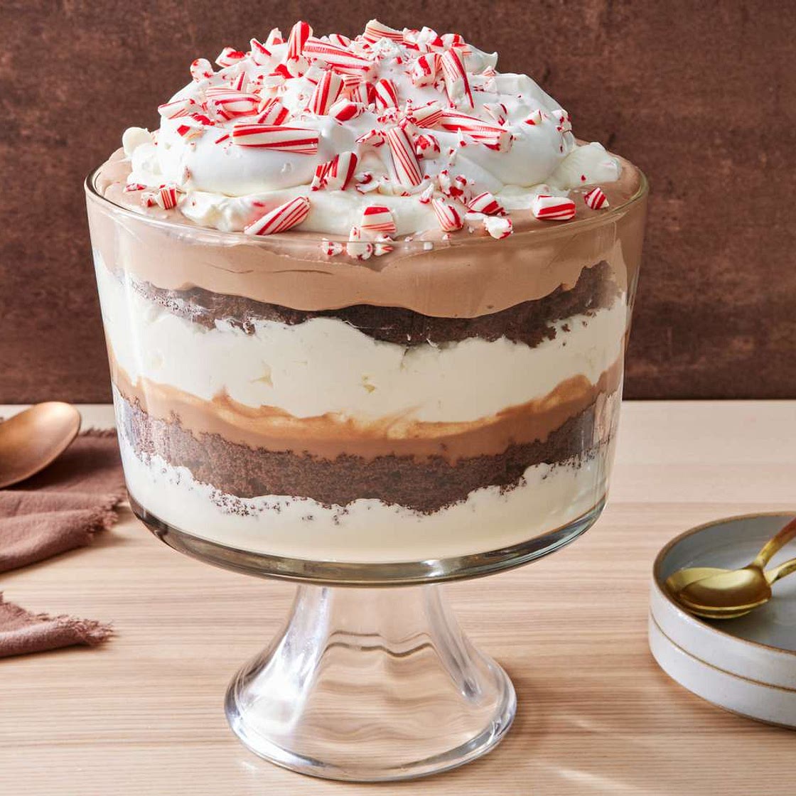 Triple-Chocolate Peppermint Trifle