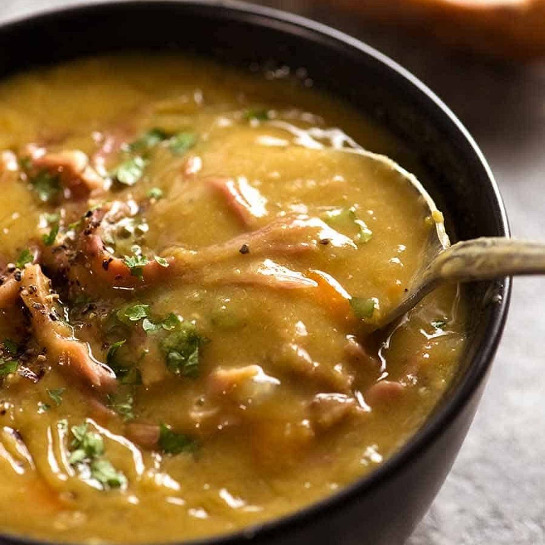 Pea and Ham Soup (slow cooker or stove)