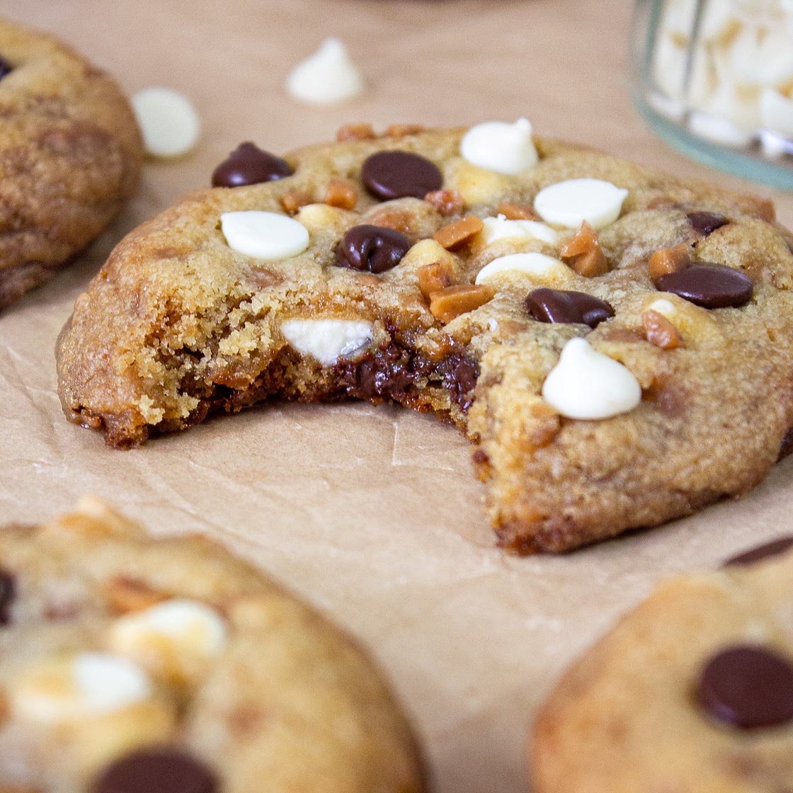 White Chocolate Toffee Cookies