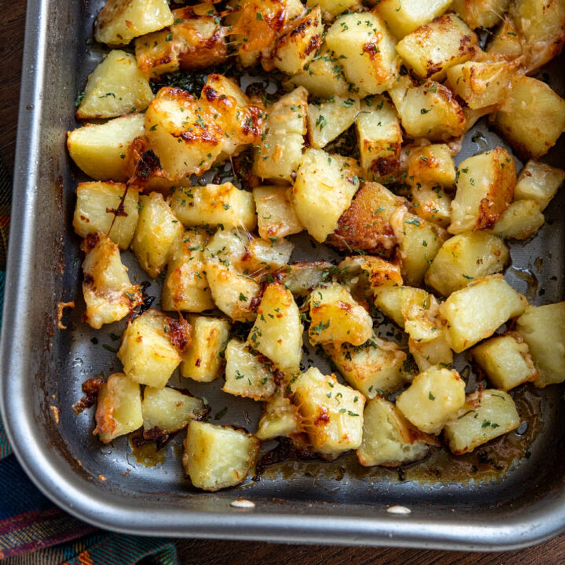 Hot Honey Parmesan Roasted Potatoes