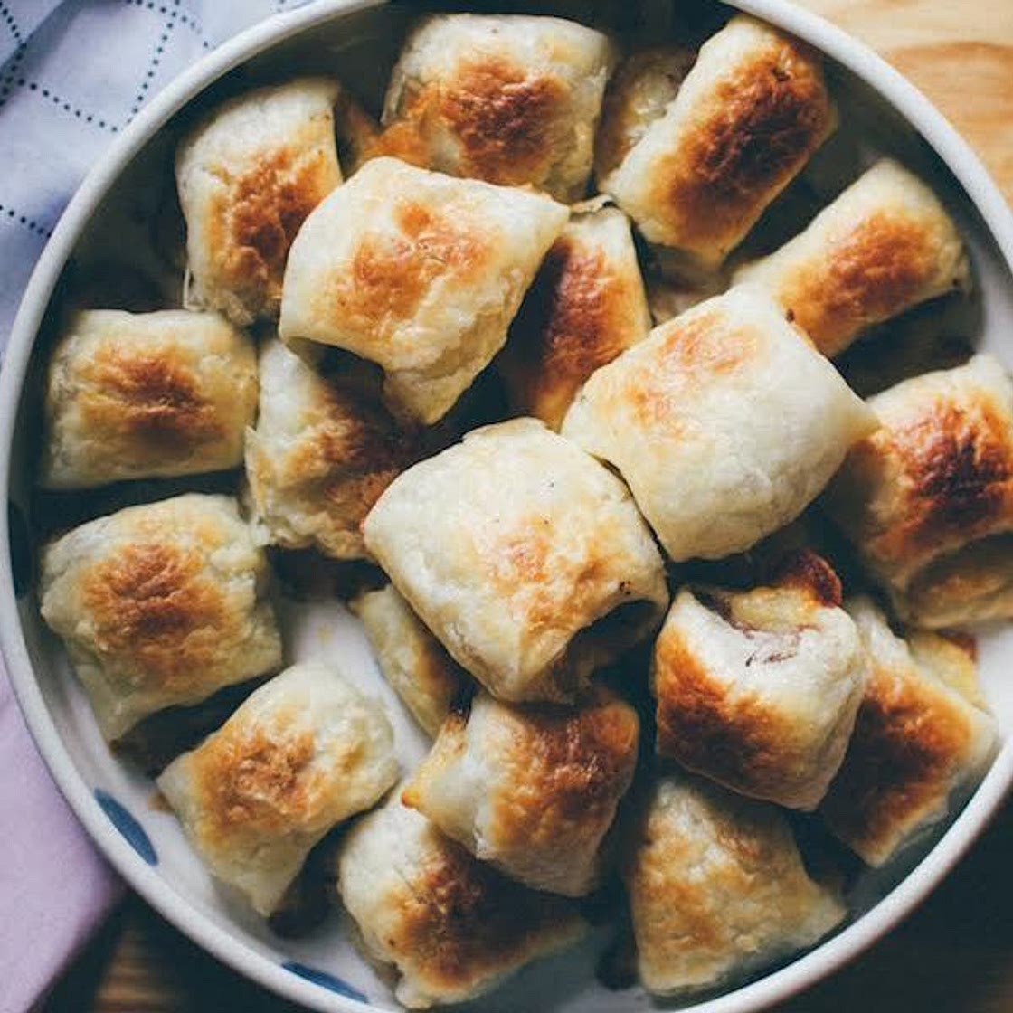 Cheese and Vegemite mini sausage rolls recipe
