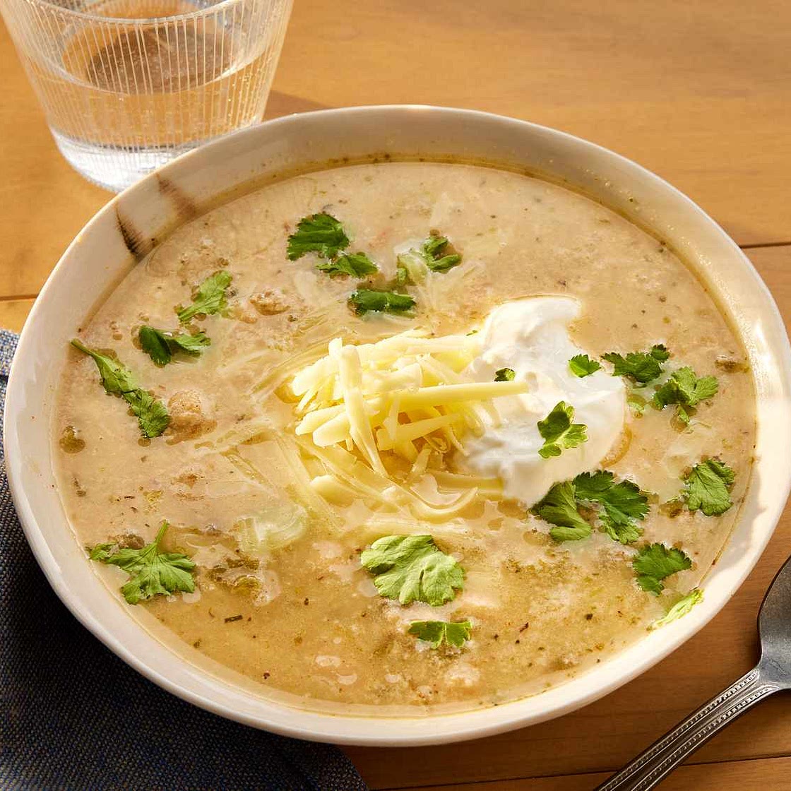 White Chili with Ground Turkey