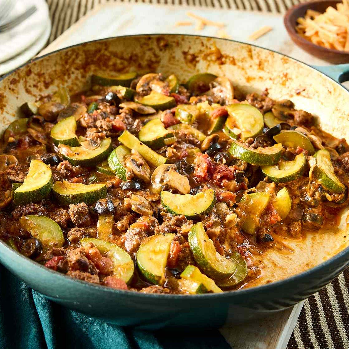 Zucchini and Ground Beef Skillet