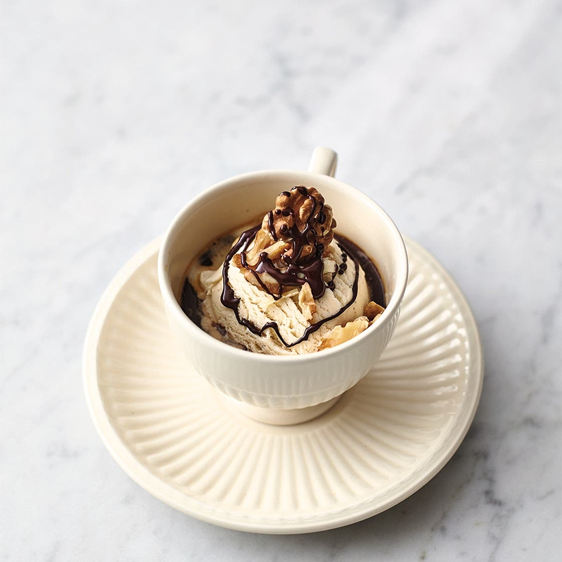 Walnut-whip affogato