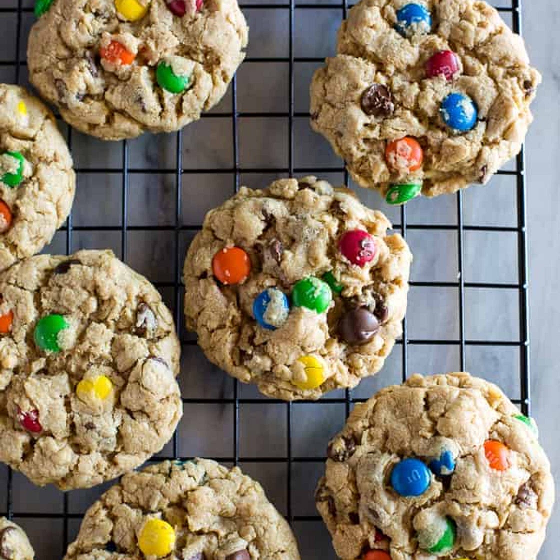 Thick and Chewy Monster Cookies