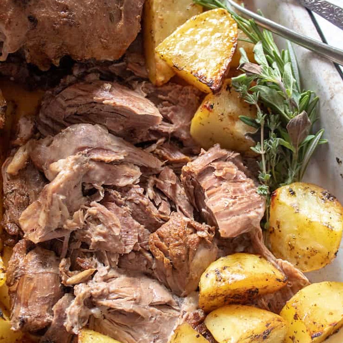 Greek Instant Pot Leg of Lamb