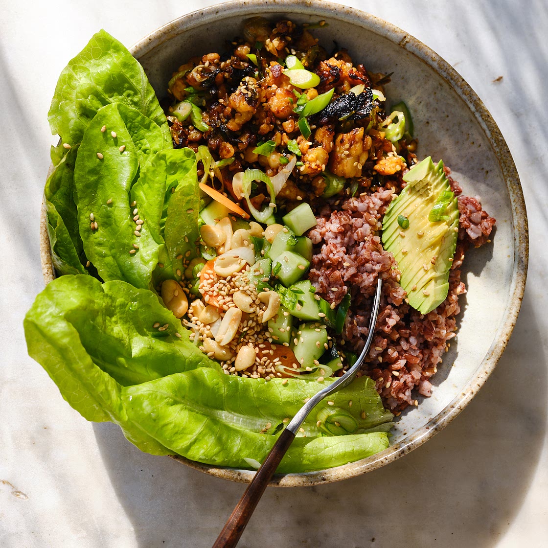Spicy Tempeh Crumble Bowl