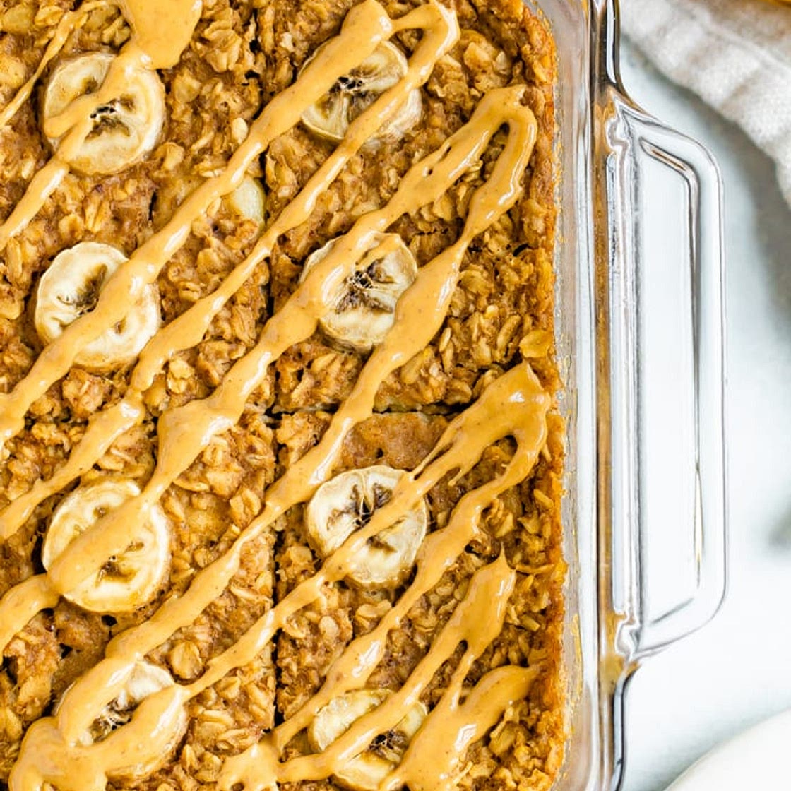 Peanut Butter Banana Baked Oatmeal