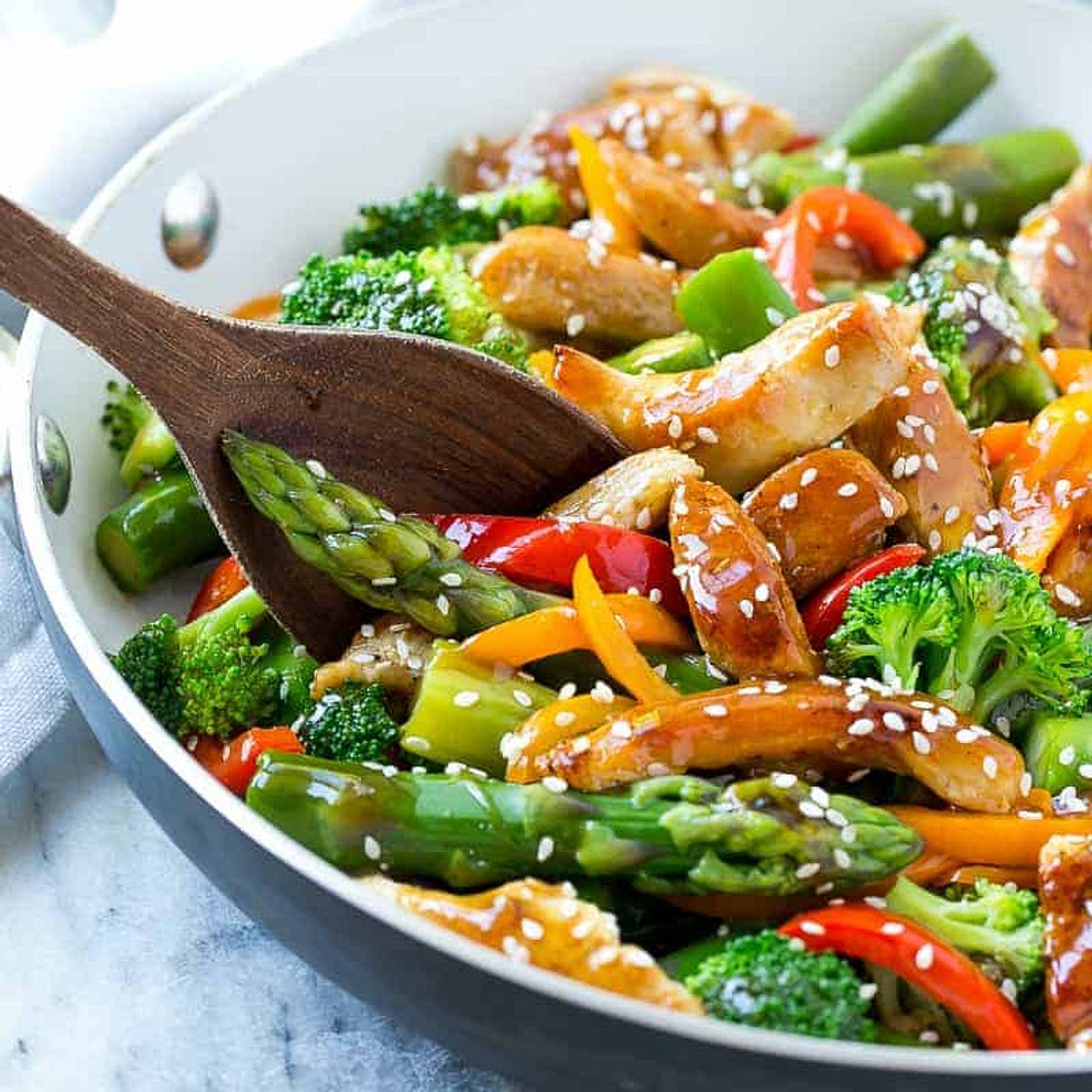 Super Easy and Healthy Teriyaki Chicken Stir Fry with Vegetables