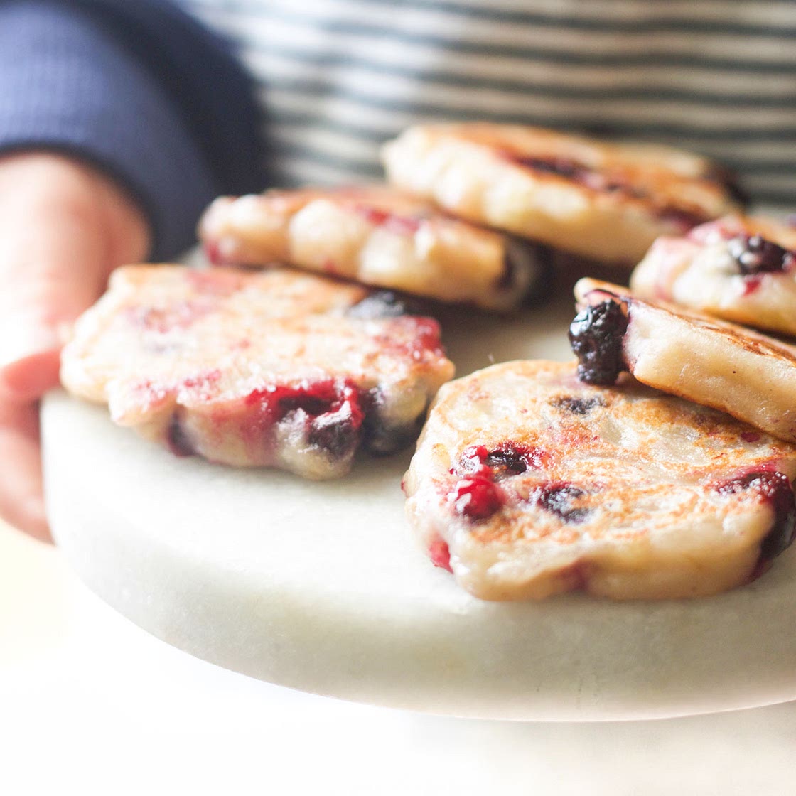 Banana and Blueberry Fritters