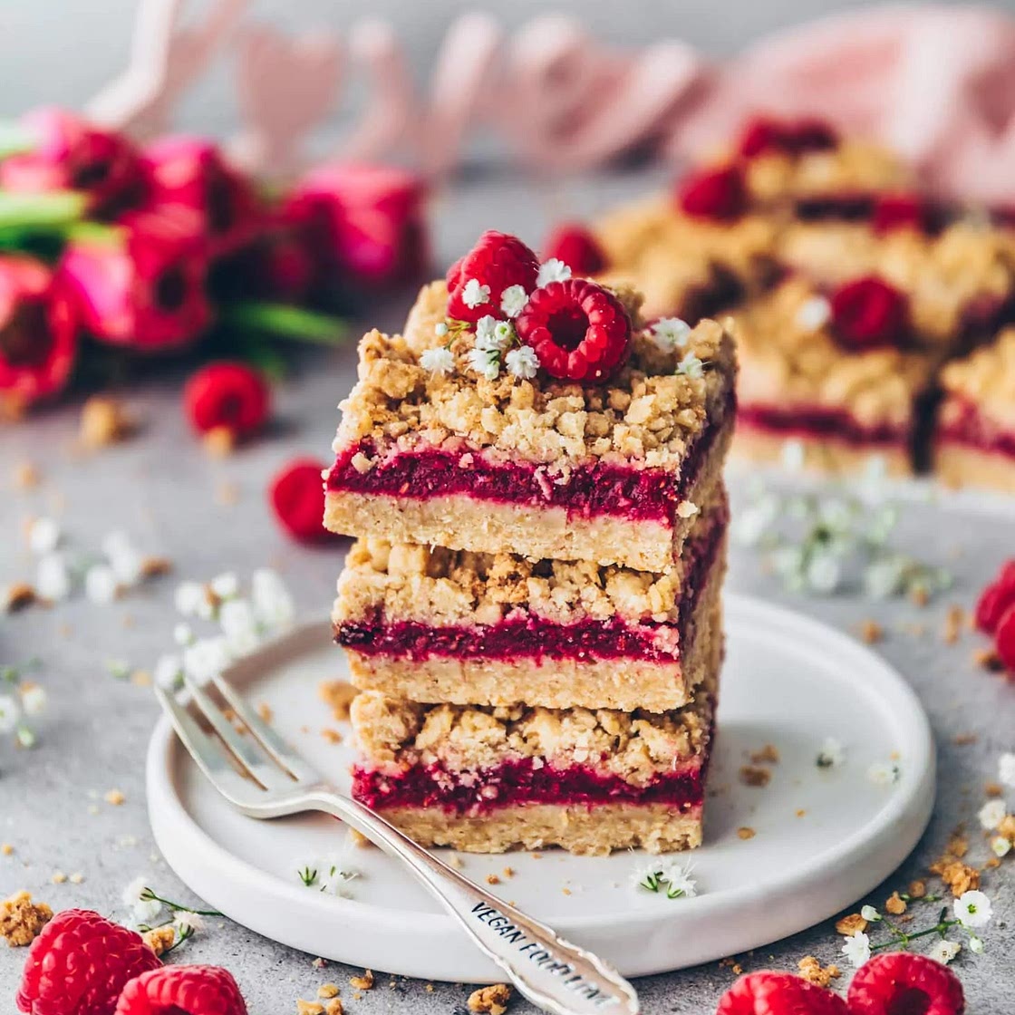 Himbeer-Streuselkuchen (Einfach & Vegan)