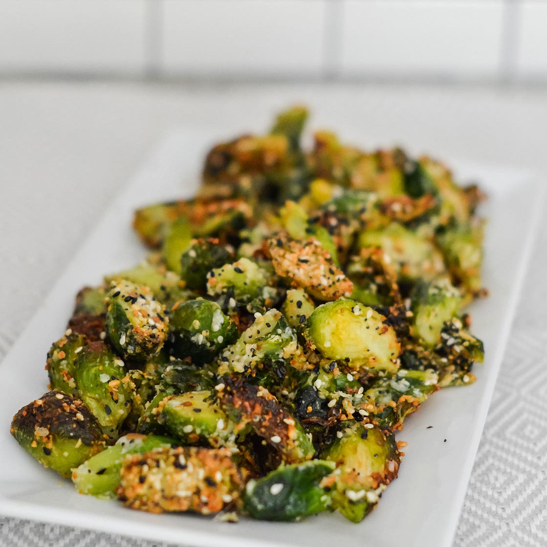 Crispy Everything Bagel & Parmesan Seasoned Brussel Sprouts