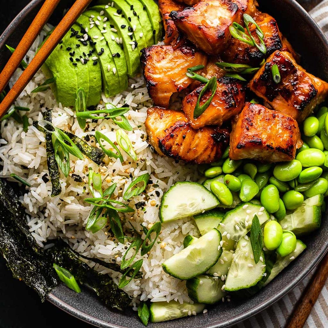Salmon and Rice Bowls Recipe